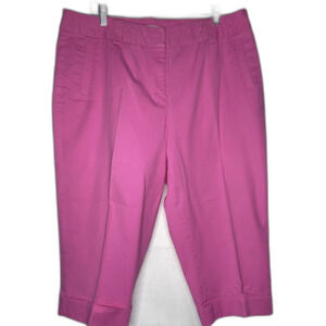 Bamboo Traders Pink Capri Pants Casual Comfy Beachy  Size 16W Cropped Travel